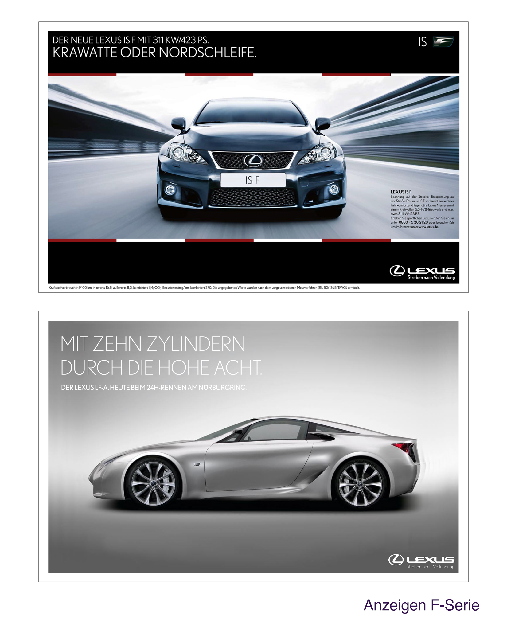 Lexus – Anzeigen F-Serie